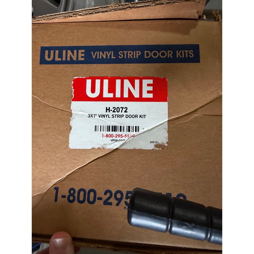 Uline H-2072 3x7 Vinyl Strip Door Kit Clear Industrial Commercial Plastic